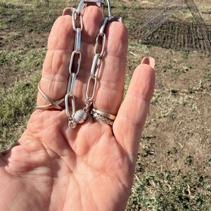 Ultrafine silver paperclip magnetic clasp bracelet .950 vs .925 will not tarnish